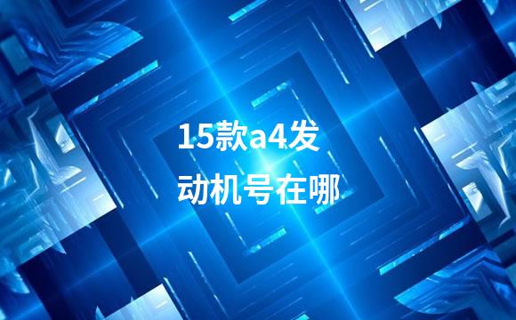 15款a4发动机号在哪