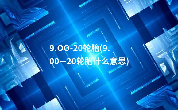 9.OO-20轮胎(9.00—20轮胎什么意思)