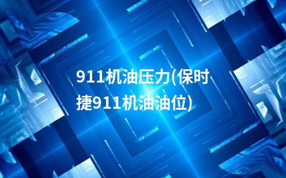 911机油压力(保时捷911机油油位)