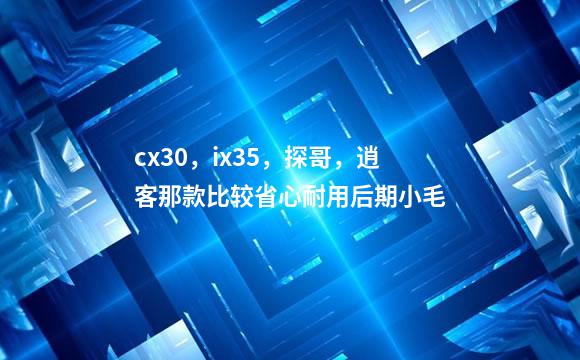 cx30，ix35，探哥，逍客那款比较省心耐用后期小毛