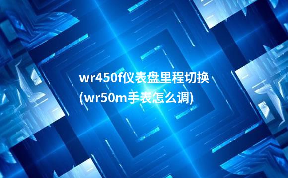 wr450f仪表盘里程切换(wr50m手表怎么调)