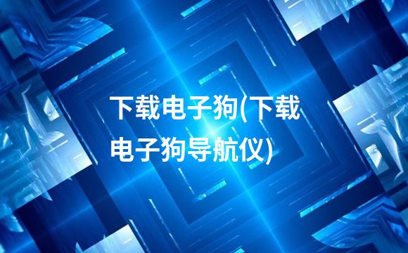 下载电子狗(下载电子狗导航仪)