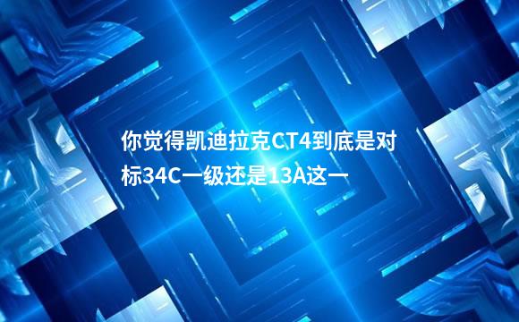 你觉得凯迪拉克CT4到底是对标34C一级还是13A这一
