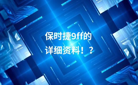 保时捷9ff的详细资料！？