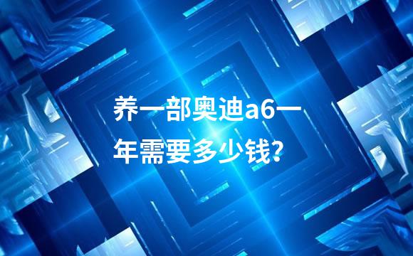 养一部奥迪a6一年需要多少钱？