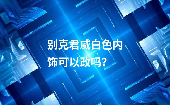 别克君威白色内饰可以改吗？