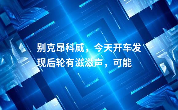 别克昂科威，今天开车发现后轮有滋滋声，可能