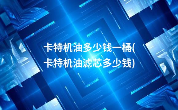 卡特机油多少钱一桶(卡特机油滤芯多少钱)