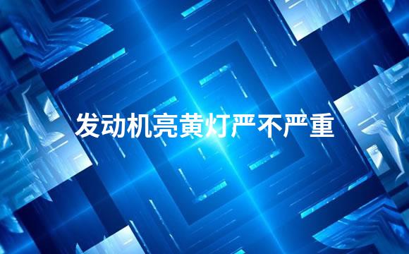 发动机亮黄灯严不严重