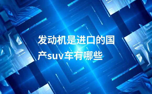发动机是进口的国产suv车有哪些