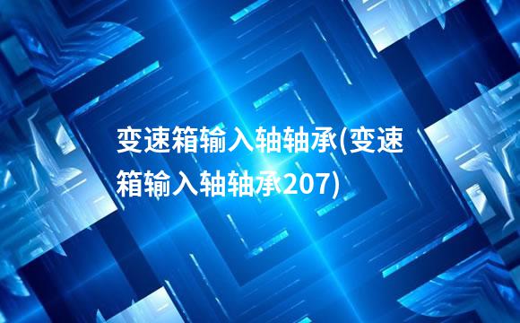 变速箱输入轴轴承(变速箱输入轴轴承207)