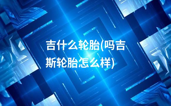 吉什么轮胎(吗吉斯轮胎怎么样)