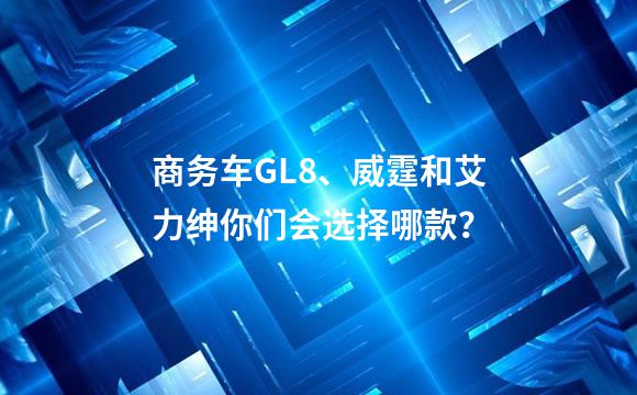 商务车GL8、威霆和艾力绅你们会选择哪款？