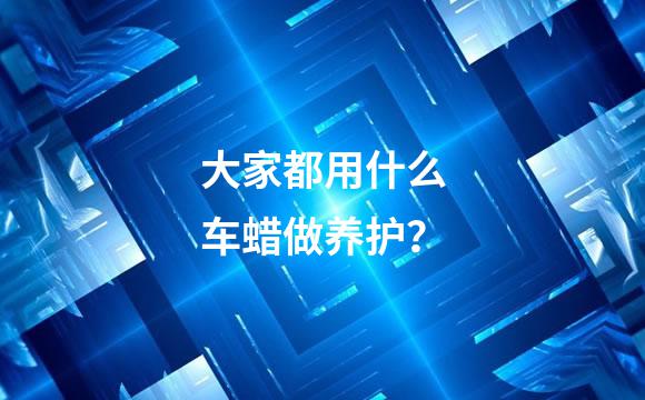 大家都用什么车蜡做养护？