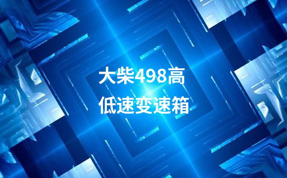 大柴498高低速变速箱