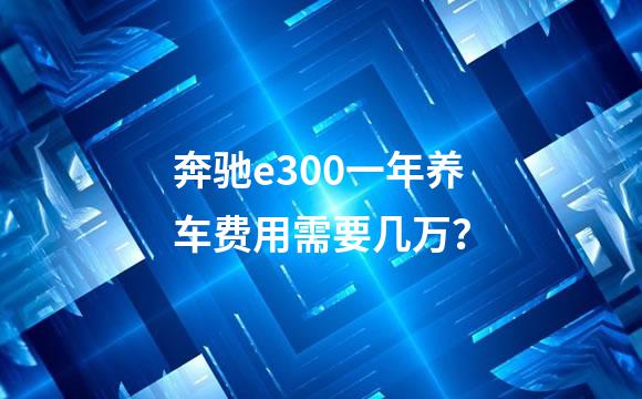 奔驰e300一年养车费用需要几万？