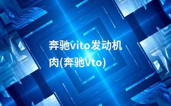 奔驰vito发动机肉(奔驰Vto)