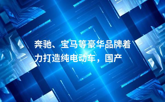 奔驰、宝马等豪华品牌着力打造纯电动车，国产