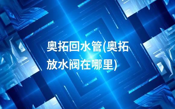奥拓回水管(奥拓放水阀在哪里)