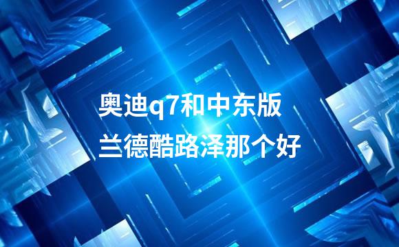 奥迪q7和中东版兰德酷路泽那个好
