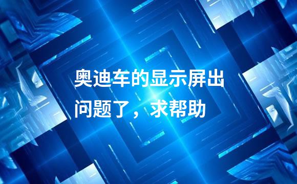 奥迪车的显示屏出问题了，求帮助