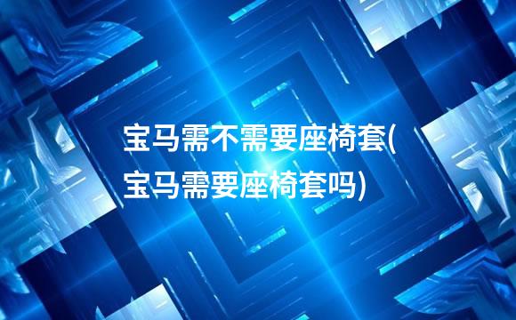 宝马需不需要座椅套(宝马需要座椅套吗)