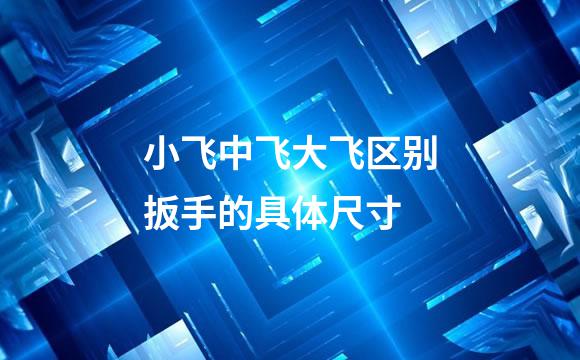 小飞中飞大飞区别扳手的具体尺寸