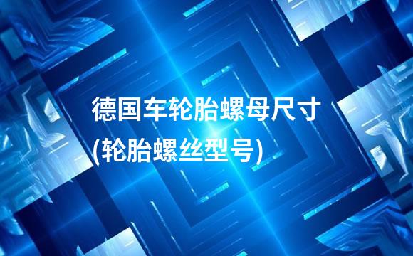 德国车轮胎螺母尺寸(轮胎螺丝型号)