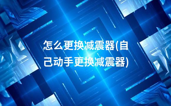 怎么更换减震器(自己动手更换减震器)