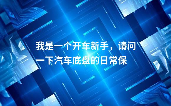 我是一个开车新手，请问一下汽车底盘的日常保