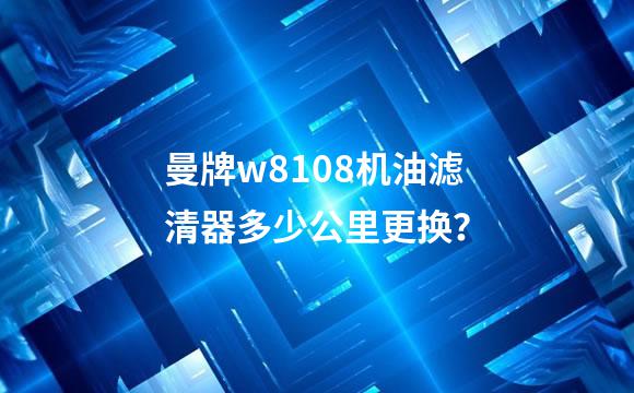 曼牌w8108机油滤清器多少公里更换？