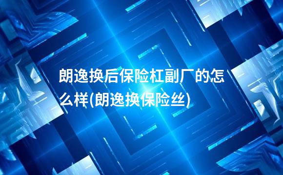 朗逸换后保险杠副厂的怎么样(朗逸换保险丝)