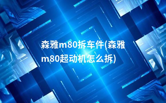 森雅m80拆车件(森雅m80起动机怎么拆)