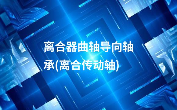离合器曲轴导向轴承(离合传动轴)