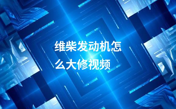 维柴发动机怎么大修视频
