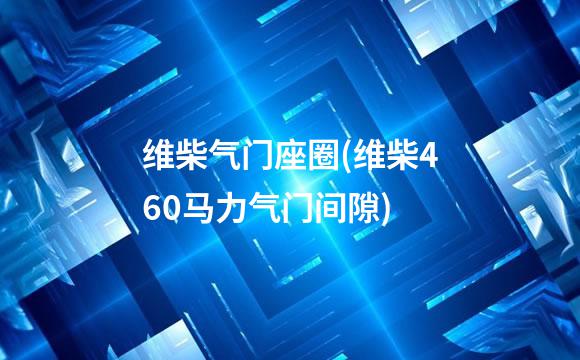 维柴气门座圈(维柴460马力气门间隙)