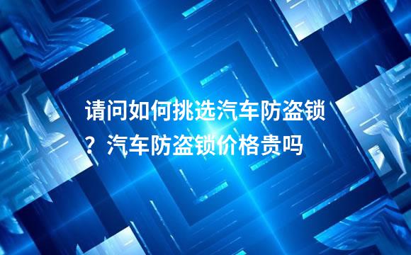 请问如何挑选汽车防盗锁？汽车防盗锁价格贵吗