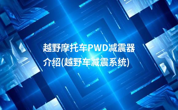 越野摩托车PWD减震器介绍(越野车减震系统)