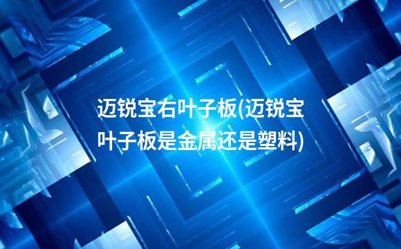 迈锐宝右叶子板(迈锐宝叶子板是金属还是塑料)
