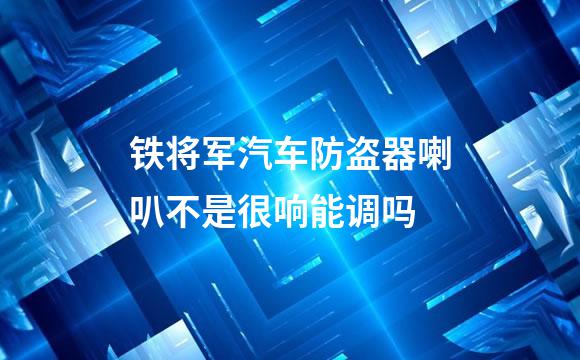 铁将军汽车防盗器喇叭不是很响能调吗