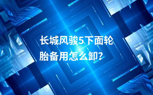 长城风骏5下面轮胎备用怎么卸？