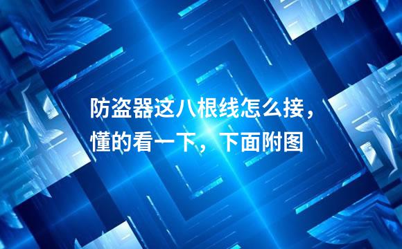 防盗器这八根线怎么接，懂的看一下，下面附图