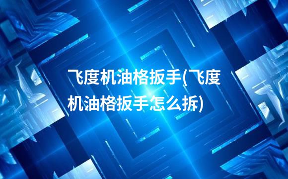 飞度机油格扳手(飞度机油格扳手怎么拆)